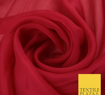 OVER 60 COLOURS Premium Plain ORGANZA Sheer Fabric Voile Dress Wedding 44"