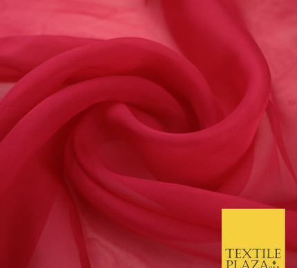 OVER 60 COLOURS Premium Plain ORGANZA Sheer Fabric Voile Dress Wedding 44"