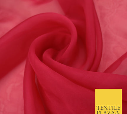 OVER 60 COLOURS Premium Plain ORGANZA Sheer Fabric Voile Dress Wedding 44"