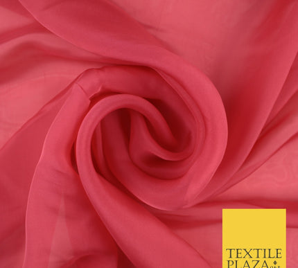 OVER 60 COLOURS Premium Plain ORGANZA Sheer Fabric Voile Dress Wedding 44"