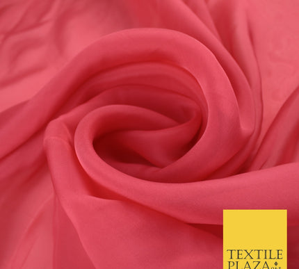 OVER 60 COLOURS Premium Plain ORGANZA Sheer Fabric Voile Dress Wedding 44"