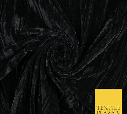 8 COLOURS - Pleated Soft Micro Velvet Fabric Dress Craft Material 45" Wide