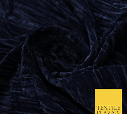 8 COLOURS - Pleated Soft Micro Velvet Fabric Dress Craft Material 45" Wide