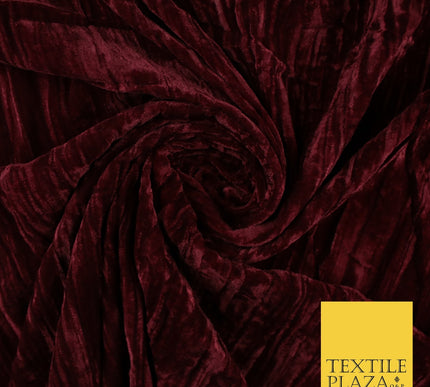 8 COLOURS - Pleated Soft Micro Velvet Fabric Dress Craft Material 45" Wide
