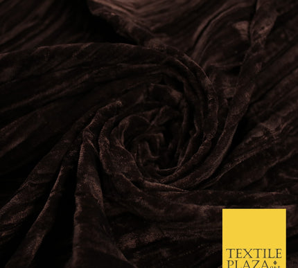 8 COLOURS - Pleated Soft Micro Velvet Fabric Dress Craft Material 45" Wide