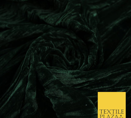 8 COLOURS - Pleated Soft Micro Velvet Fabric Dress Craft Material 45" Wide