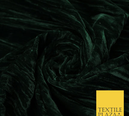 8 COLOURS - Pleated Soft Micro Velvet Fabric Dress Craft Material 45" Wide