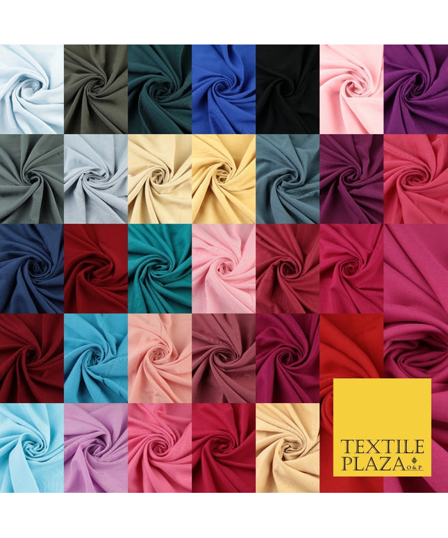 OVER 30 COLOURS - Soft Plain Rayon Viscose Fabric Drape 60" Wide