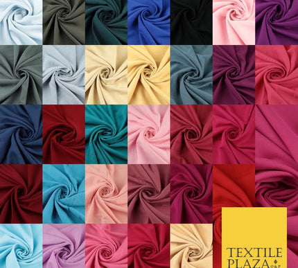 OVER 30 COLOURS - Soft Plain Rayon Viscose Fabric Drape 60" Wide