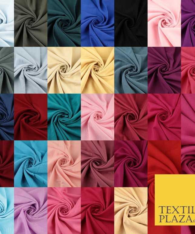 OVER 30 COLOURS - Soft Plain Rayon Viscose Fabric Drape 60" Wide