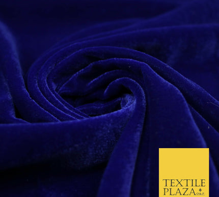Luxury Soft Plain Micro Velvet Fabric Velour Dress Material Non-Stretch 44" Wide