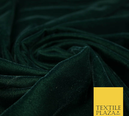 Luxury Soft Plain Micro Velvet Fabric Velour Dress Material Non-Stretch 44" Wide