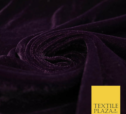 Luxury Soft Plain Micro Velvet Fabric Velour Dress Material Non-Stretch 44" Wide