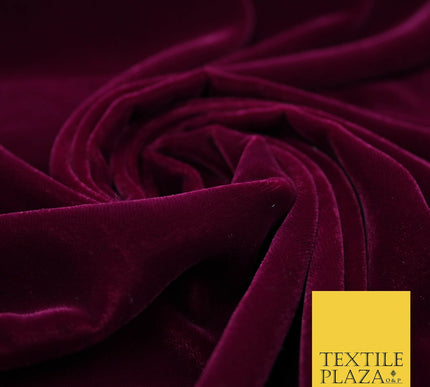 Luxury Soft Plain Micro Velvet Fabric Velour Dress Material Non-Stretch 44" Wide