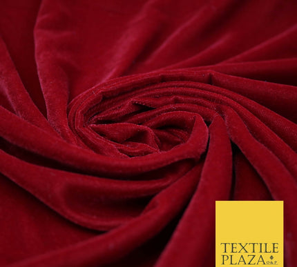 Luxury Soft Plain Micro Velvet Fabric Velour Dress Material Non-Stretch 44" Wide