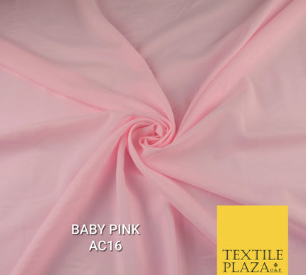 Plain Dyed Powder Crepe Soft Matt Lining Dress 100% Polyester Budget  Fabric 44"