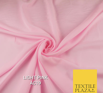 Plain Dyed Powder Crepe Soft Matt Lining Dress 100% Polyester Budget  Fabric 44"