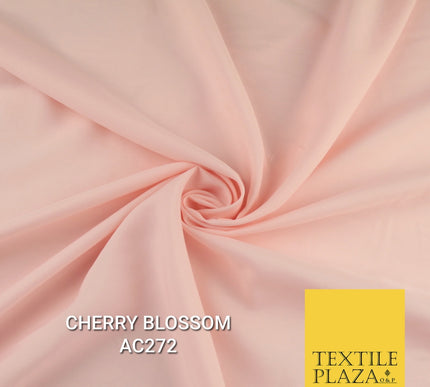 Plain Dyed Powder Crepe Soft Matt Lining Dress 100% Polyester Budget Fabric 44"