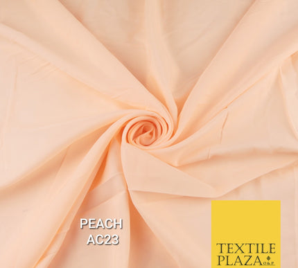 Plain Dyed Powder Crepe Soft Matt Lining Dress 100% Polyester Budget  Fabric 44"
