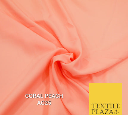 Plain Dyed Powder Crepe Soft Matt Lining Dress 100% Polyester Budget  Fabric 44"