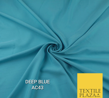 Plain Dyed Powder Crepe Soft Matt Lining Dress 100% Polyester Budget  Fabric 44"