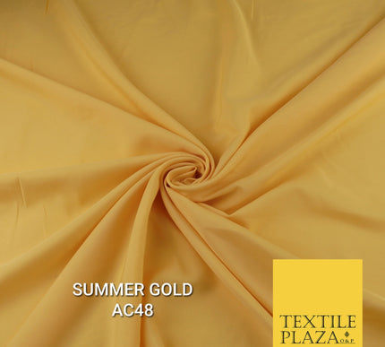 Plain Dyed Powder Crepe Soft Matt Lining Dress 100% Polyester Budget  Fabric 44"