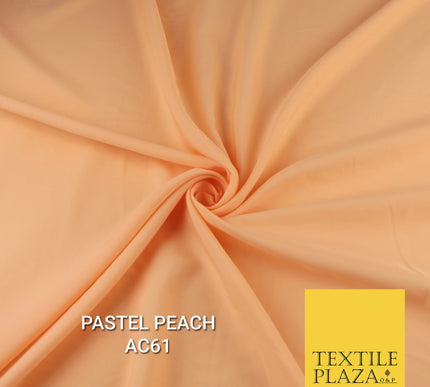 Plain Dyed Powder Crepe Soft Matt Lining Dress 100% Polyester Budget  Fabric 44"
