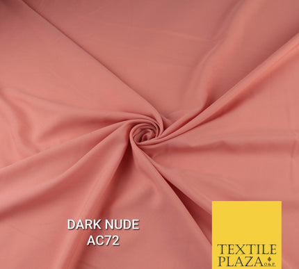 Plain Dyed Powder Crepe Soft Matt Lining Dress 100% Polyester Budget  Fabric 44"