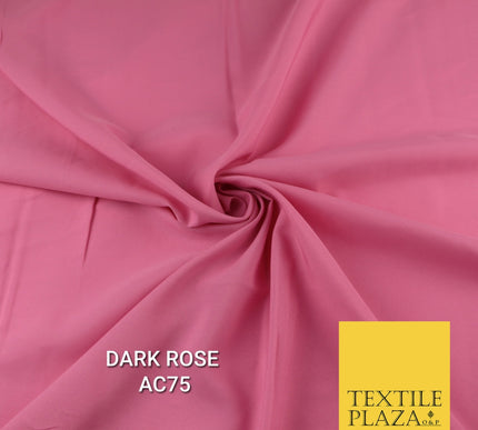 Plain Dyed Powder Crepe Soft Matt Lining Dress 100% Polyester Budget  Fabric 44"
