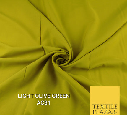 Plain Dyed Powder Crepe Soft Matt Lining Dress 100% Polyester Budget  Fabric 44"