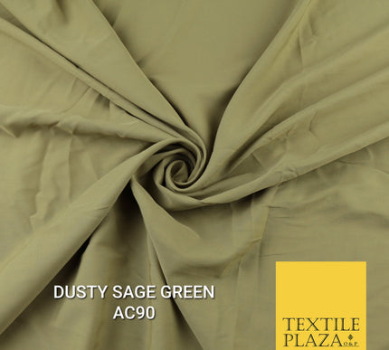Plain Dyed Powder Crepe Soft Matt Lining Dress 100% Polyester Budget  Fabric 44"