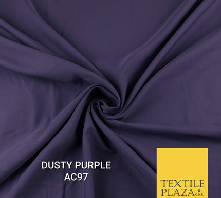 Plain Dyed Powder Crepe Soft Matt Lining Dress 100% Polyester Budget  Fabric 44"