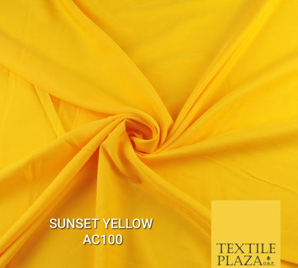 Plain Dyed Powder Crepe Soft Matt Lining Dress 100% Polyester Budget  Fabric 44"