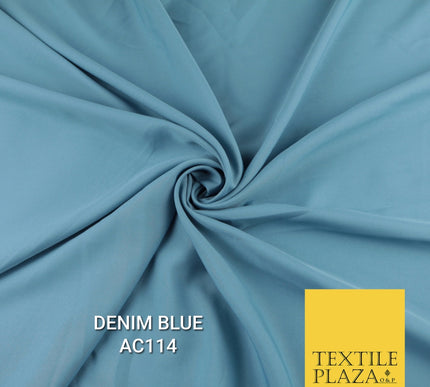 Plain Dyed Powder Crepe Soft Matt Lining Dress 100% Polyester Budget  Fabric 44"