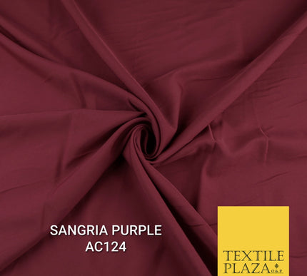 Plain Dyed Powder Crepe Soft Matt Lining Dress 100% Polyester Budget  Fabric 44"