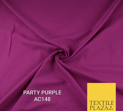 Plain Dyed Powder Crepe Soft Matt Lining Dress 100% Polyester Budget  Fabric 44"