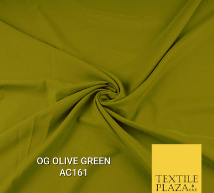 Plain Dyed Powder Crepe Soft Matt Lining Dress 100% Polyester Budget  Fabric 44"