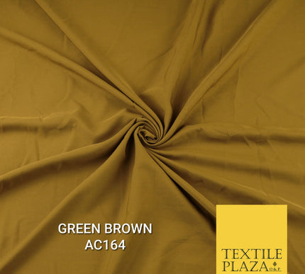 Plain Dyed Powder Crepe Soft Matt Lining Dress 100% Polyester Budget  Fabric 44"