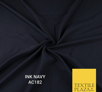 Plain Dyed Powder Crepe Soft Matt Lining Dress 100% Polyester Budget  Fabric 44"