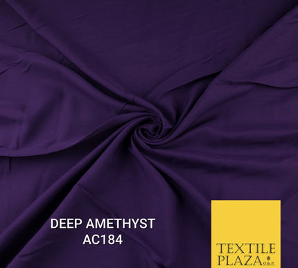 Plain Dyed Powder Crepe Soft Matt Lining Dress 100% Polyester Budget  Fabric 44"