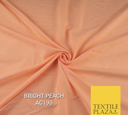 Plain Dyed Powder Crepe Soft Matt Lining Dress 100% Polyester Budget  Fabric 44"