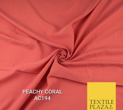 Plain Dyed Powder Crepe Soft Matt Lining Dress 100% Polyester Budget  Fabric 44"