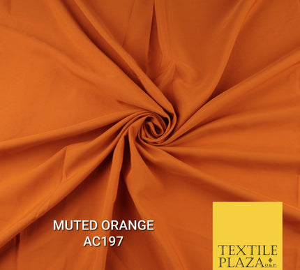 Plain Dyed Powder Crepe Soft Matt Lining Dress 100% Polyester Budget  Fabric 44"