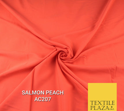 Plain Dyed Powder Crepe Soft Matt Lining Dress 100% Polyester Budget  Fabric 44"
