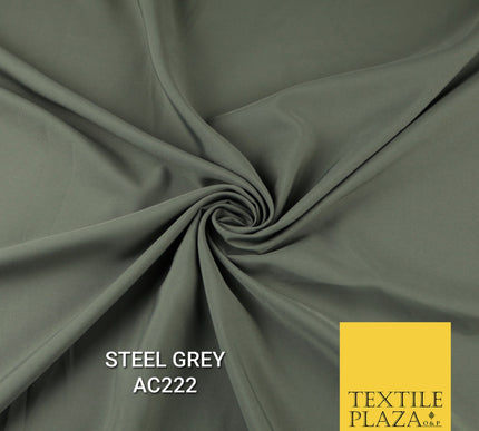 Plain Dyed Powder Crepe Soft Matt Lining Dress 100% Polyester Budget  Fabric 44"