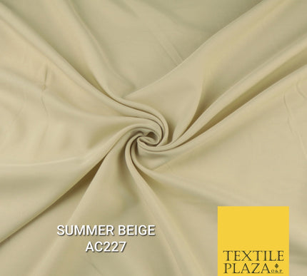 Plain Dyed Powder Crepe Soft Matt Lining Dress 100% Polyester Budget  Fabric 44"