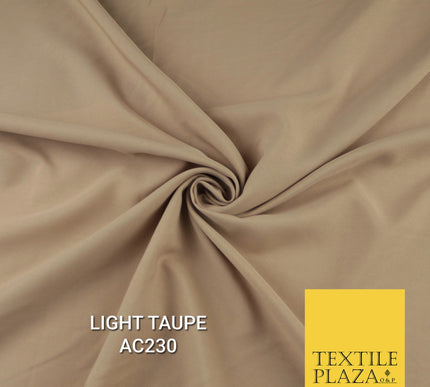 Plain Dyed Powder Crepe Soft Matt Lining Dress 100% Polyester Budget  Fabric 44"