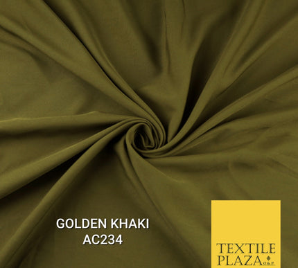Plain Dyed Powder Crepe Soft Matt Lining Dress 100% Polyester Budget  Fabric 44"