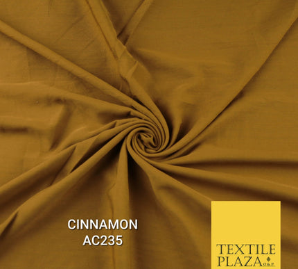 Plain Dyed Powder Crepe Soft Matt Lining Dress 100% Polyester Budget  Fabric 44"