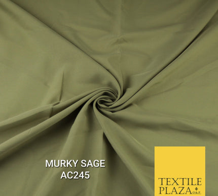 Plain Dyed Powder Crepe Soft Matt Lining Dress 100% Polyester Budget  Fabric 44"
